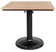 CabanaCoast® Customizable Skye Aluminum/Wooden 32" Outdoor Square Pedestal Dining Table-1