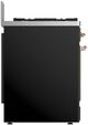 Ilve® Majestic III 30" Glossy Black Pro Style Dual Fuel Liquid Propane Range with Triple Glass Door and Copper Trim-4