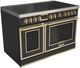 Fulgor Milano® Evoque 400 Series 48” Glossy Black Pro Style Induction Range with Brushed Brass Trim-0