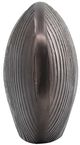 A & B Home Mettalic Wenge Aluminum Timber Oval Disc Vase-2