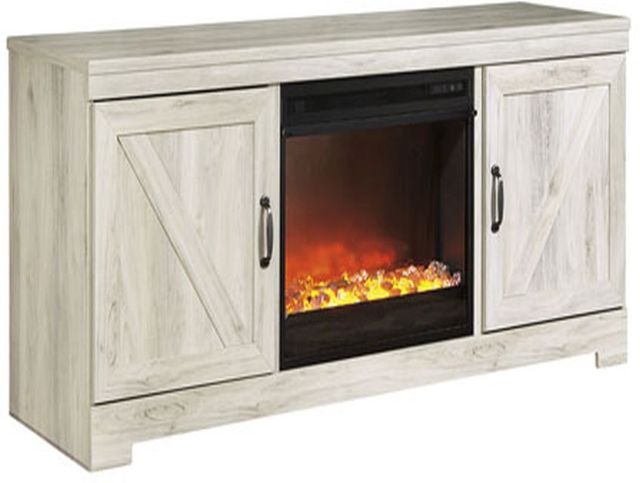 Signature Design by Ashley® Bellaby Whitewash TV Stand with Electric Fireplace Insert-0