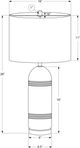 Monarch Specialties Inc. Grey Resin Table Lamp with Black Shade-1