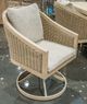 Signature Design by Ashley® Alden Peak Beige/Light Gray Fabric/Wicker/Wood Outdoor Swivel Chair with Cushion-1