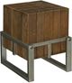 Hammary® Intermix Hand Rubbed Chestnut Brown Accent Table with Burnished Silver Metal Base -0