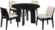 Coaster® Strouse 5-Piece Black/Cream Round Dining Table Set-0