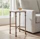 Uttermost® Penelope Antique Brass/White Marble Accent Table-1