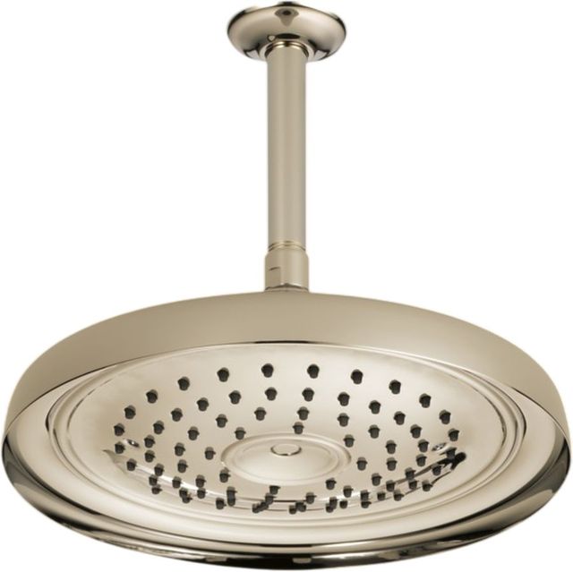 Brizo Essential™ Brilliance® Polished Nickel 11" Classic Round Single-Function Raincan Shower Head-1