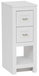 Linon Barkley 3-Piece White 31" Sink Vanity Mirror Floor Cabinet Set-5