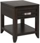 A & B Home Dark Brown End Table With 1 Drawer-0