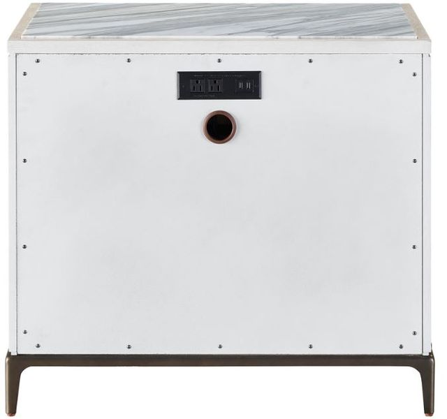 Universal Explore Home™ Erinn V x Universal Maren Satin Bronze/White Oak Nightstand-3