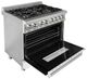 ZLINE 36" Stainless Steel Pro Style Dual Fuel Range with White Matte Door-1