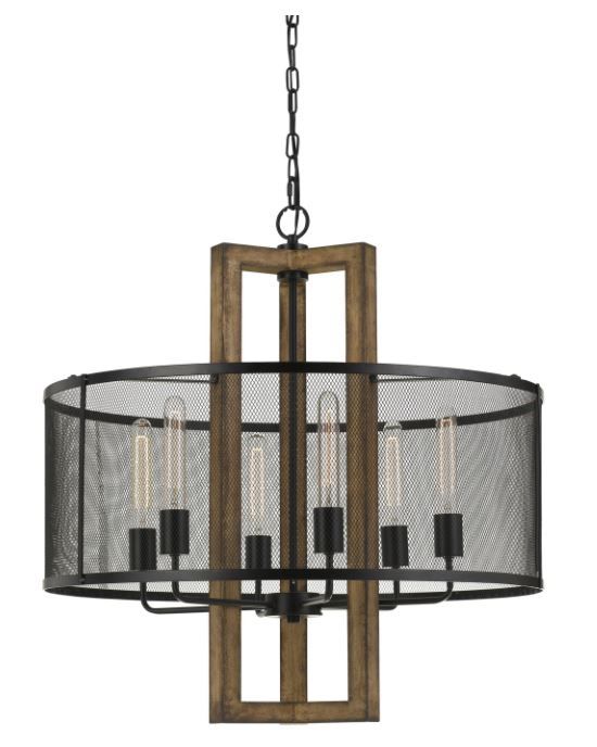 Cal® Lighting & Accessories Monza Wood Chandelier-0
