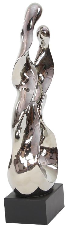 Deco Marche Silver 10" Abstract Sculpture-1