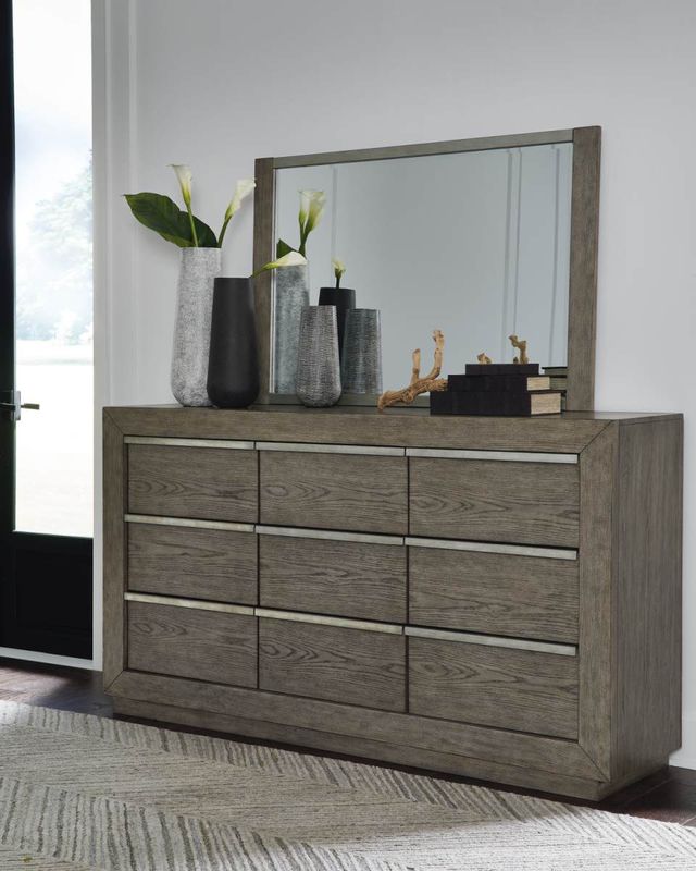 Benchcraft® Anibecca Weathered Gray Bedroom Mirror-2