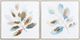 Crestview Collection Saige 2-Piece Blue/Gold Wall Art-0