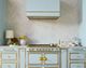 La Cornue CornuFé Loge 44" Roquefort Wall Mounted Range Hood with Polished Brass Trim-1