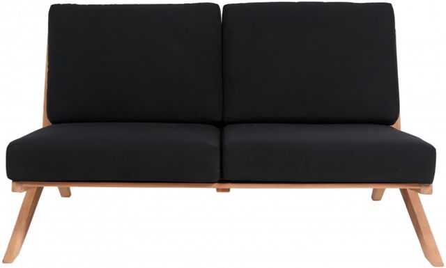 Meridian Furniture Tahiti Black Fabric Outdoor Loveseat-1