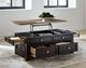 Signature Design by Ashley® Drazmine Brown Coffee Table with Dark Chocolate Base-3