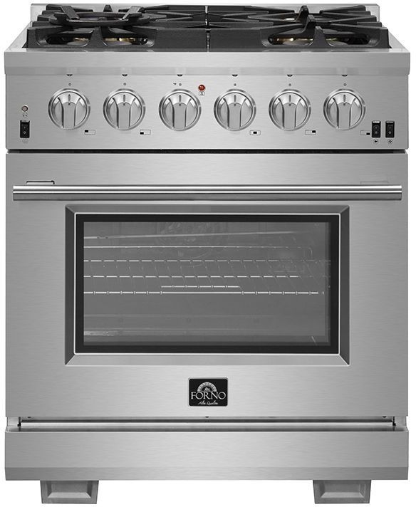 FORNO® Alta Qualita 30" Stainless Steel Freestanding Gas Range-0