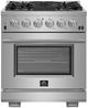 FORNO® Capriasca 30" Stainless Steel Pro Style Gas Range-0