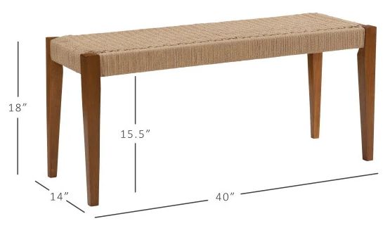 Powell® Cosgrove  Brown Dining Bench-2