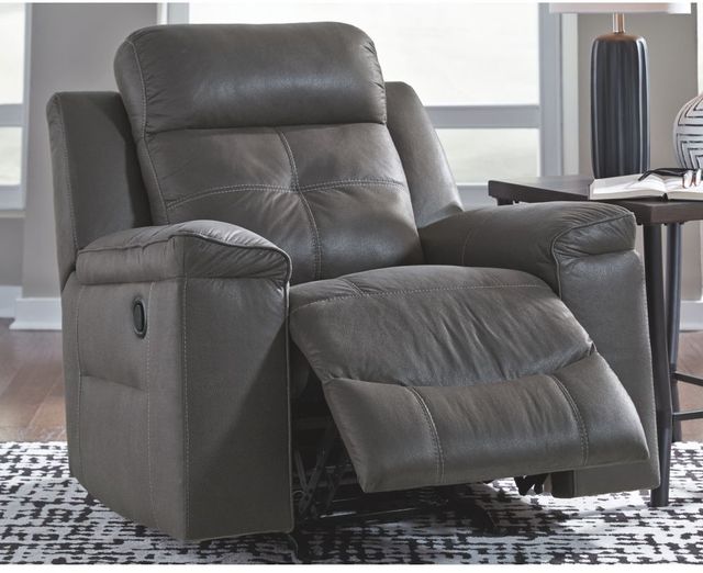 Signature Design by Ashley® Jesolo Dark Gray Rocker Recliner-2