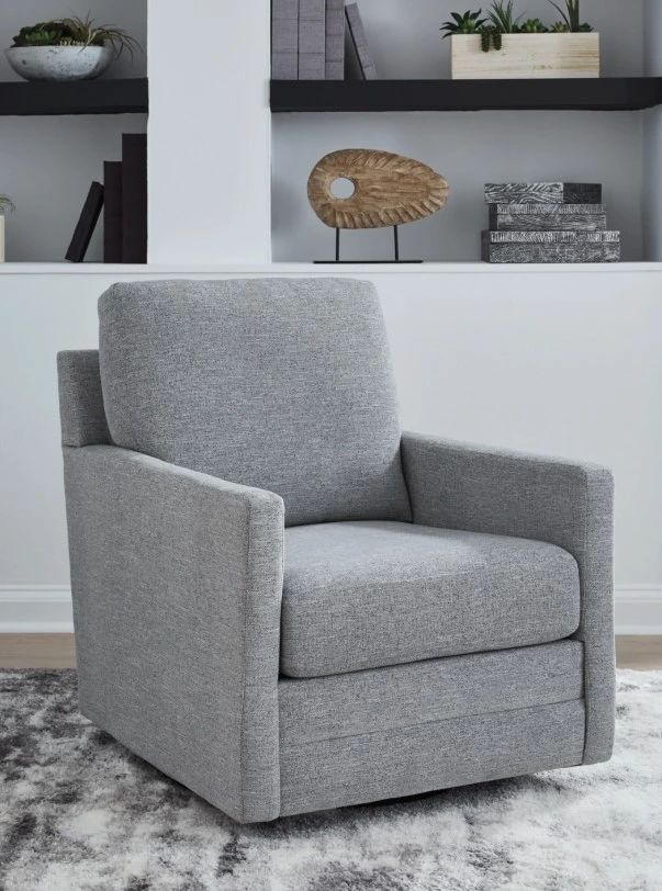 Signature Design by Ashley® Freybourne Pewter Swivel Accent Chair-3