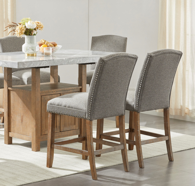 Signature Design by Ashley® Aleeda 5 Piece Brown/Gray Counter Height Set-0