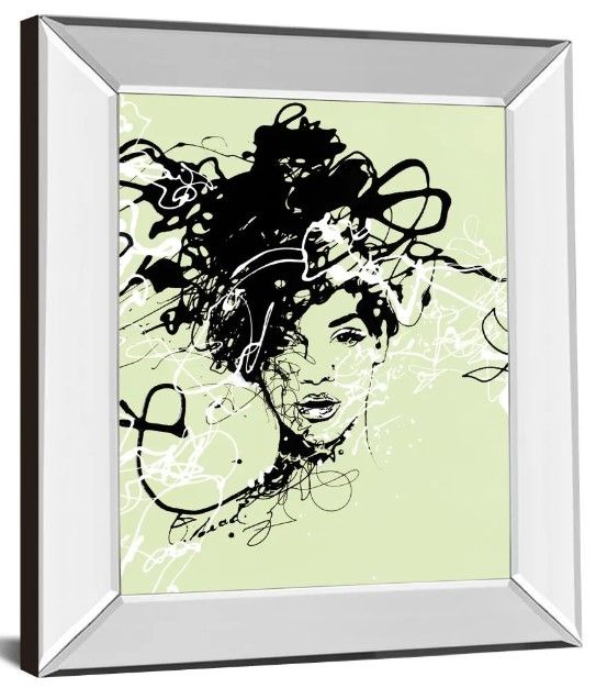 Classy Art Star II by Oksana Leadbitter Mirror Framed Wall Art-0