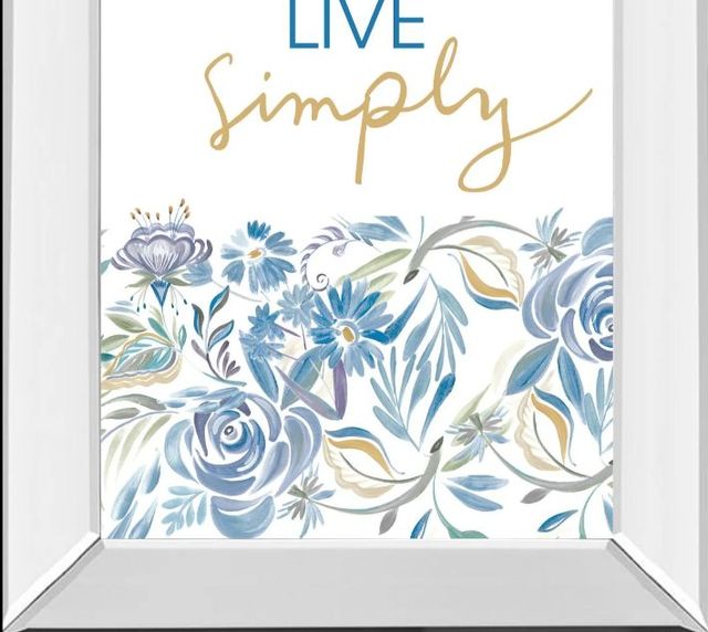 Classy Art Live Simply Floral by AniDel Sol Mirror Framed Wall Art-1