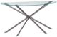 Bassett Mirror Deen Glass Top Console Table with Gunmetal Base-0