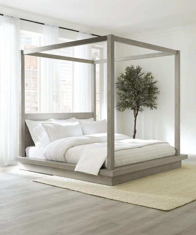 Modus Furniture Melbourne Mineral Queen Canopy Bed-1