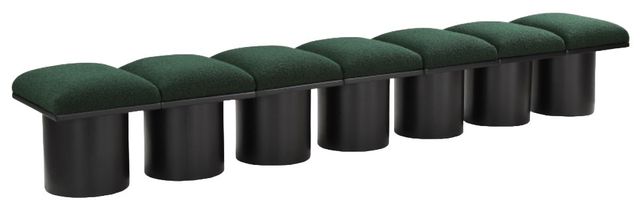 Meridian Furniture Pavilion 7-Piece Green/Black 109" Modular Bench Set-0
