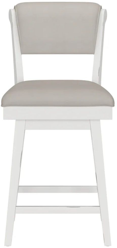 HH2 Home Clarion Fog Gray/White Square Counter Stool-1