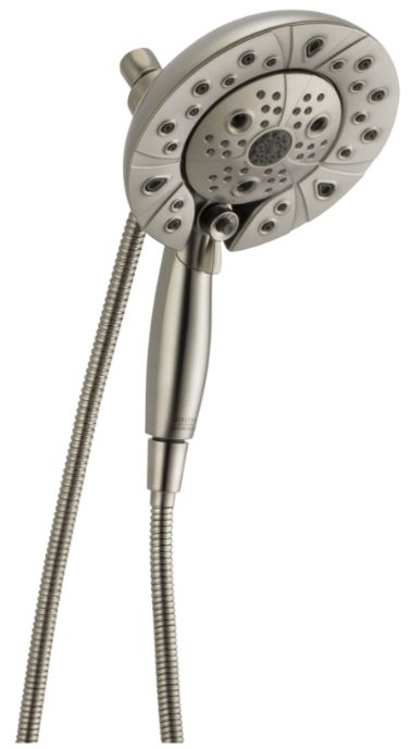 Delta Universal Showering Lumicoat® Stainless 1.75 GPM H2Okinetic® In2ition® 5-Setting Two-in-One Shower-0