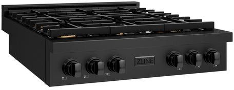 ZLINE Paramount 36" Black Stainless Steel Gas Cooktop -1