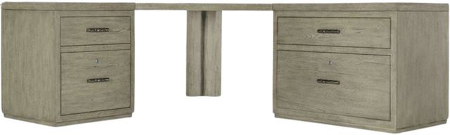 Hooker® Furniture Linville Falls Mink Corner Combo Desk with Lateral and Small File-1