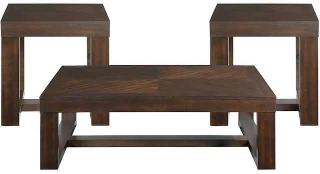 Elements International Hardy 3-Piece Cherry Occasional Table Set-0