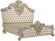 ACME Furniture Vatican Champagne Silver/Light Gold Eastern King Upholstered Panel Bed-0
