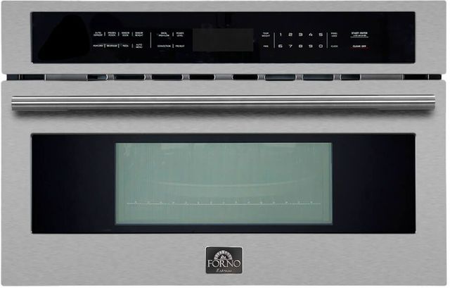 Clearance FORNO® Espresso Oliena 1.6 Cu. Ft. Stainless Steel Built In Microwave -0