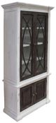 Cottage Creek Furniture Bahari Distressed White/Slate Showcase-0