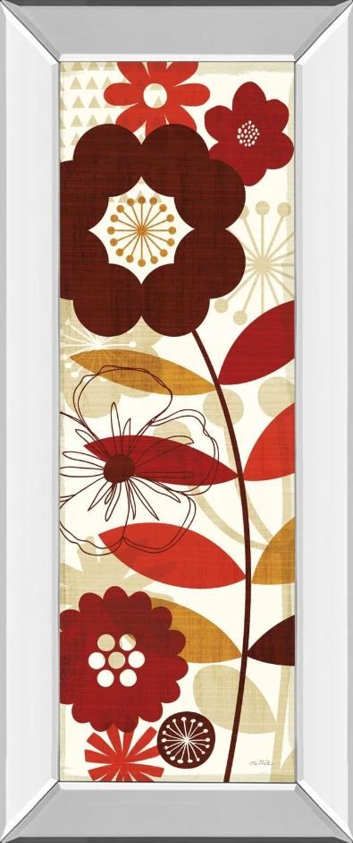 Classy Art Floral Pop Panel l by Mo Mullan Mirror Framed Wall Art-0