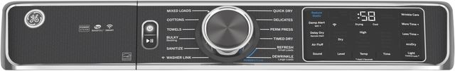 GE® 7.8 Cu. Ft. Sapphire Blue Smart Front Load Gas Dryer-2