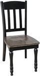 Jofran Inc. Madison County Vintage Black Slatback Dining Side Chair-0
