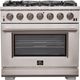 FORNO® Capriasca 36" Stainless Steel Pro Style Gas Range-0