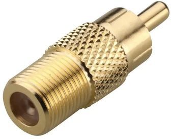 RadioShack Gold-Plated F Connector Female to Phono (RCA) Male Adapters 2 Pack-0