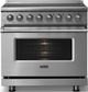 Viking® 5 Series 36" Stainless Steel Pro Style Induction Range with Polished Chrome Trim-3