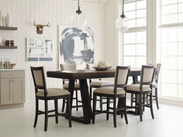 Kincaid® Plank Road Kimler Charcoal Counter Dining Table with Stone Top-1