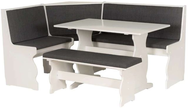 Linon Sasha 5-Piece Charcoal/White Dining Nook Set-0