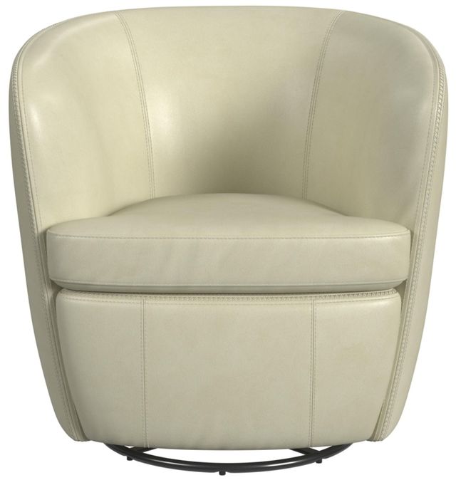 Elements International Vito Pebble Cream Swivel Chair-3